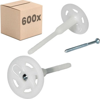 Protektor 600x Dämmstoff-Schraubdübel Ø8x180mm WDVS für Fassadendämmung (42557588201100)
