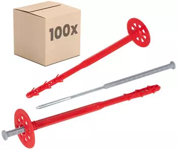 Protektor D&auml;mmstoffd&uuml;bel &Oslash;10x280mm Stahlnagel, 100 St&uuml;ck (WDVS)