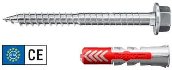 Fischer Universald&uuml;bel DuoPower ETA 10 x 50 mit Sicherheitsschraube 50 St&uuml;ck