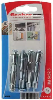 Fischer fischer Hohlraum-Metalld&uuml;bel HM 5 x 52 S mit metrischer Schraube 4 St&uuml;ck