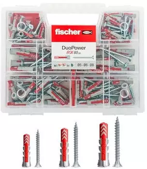 Fischer Duopower Universal-D&uuml;bel-Set mit Schraube, transparent (544546)