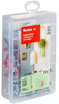 Fischer easyDIY Box Dekoration D&uuml;bel- und Schrauben-Sortiment 141-tlg. (571944)