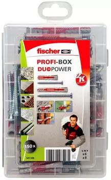 Fischer DuoPower Profi-Box D&uuml;bel- und Schrauben-Sortiment, 150-teilig (541109)