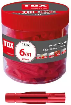 TOX Allzweckd&uuml;bel Tri 6x51 mm in Runddose
