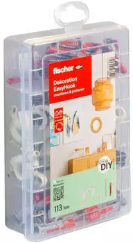 Fischer EasyDIY Box Dekoration D&uuml;bel- und Schrauben-Sortiment 113-teilig (577062)