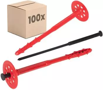 Protektor D&auml;mmstoffd&uuml;bel &Oslash;10x200mm Kunststoffnagel ETA-zertifiziert, 100 St&uuml;ck (WDVS)