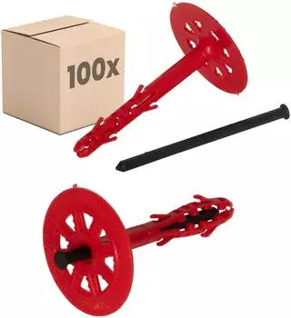 Protektor D&auml;mmstoffd&uuml;bel &Oslash;10x160mm mit Kunststoffnagel, ETA-zertifiziert, 100 St&uuml;ck (WDVS)