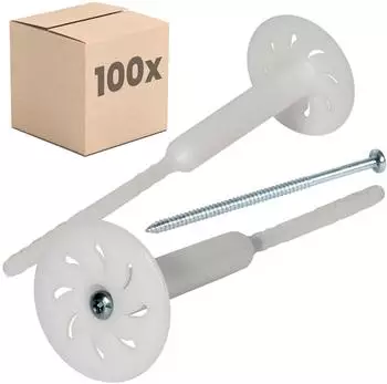 Protektor D&auml;mmstoff-Schraubd&uuml;bel &Oslash;8x240mm WDVS, verzinkte Stahlschraube, vormontiert (100 St.)