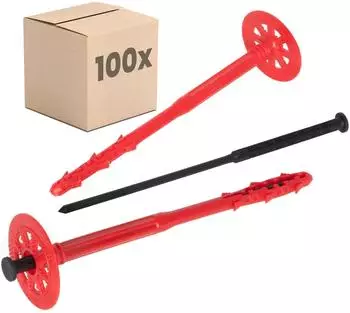 Protektor D&auml;mmstoffd&uuml;bel &Oslash;10x220mm mit Kunststoffnagel, 100 St&uuml;ck (WDVS)