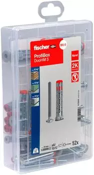 Fischer MeisterboX DuoHM Hohlraumd&uuml;bel mit Panhead-Schraube PZ 55mm, 52-teilig (572926)
