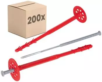 Protektor D&auml;mmstoffd&uuml;bel mit Stahlnagel &Oslash;10x200mm f&uuml;r WDVS (200 St&uuml;ck)