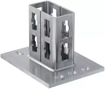 Fischer Sattelflansch PSF 82 galvanisch verzinkter Stahl, Profil 41D (533741)