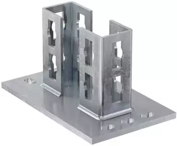 Fischer Sattelflansch PSF 124 galvanisch verzinkter Stahl, 62D (533742)
