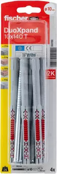 Fischer DuoXpand Langschaftd&uuml;bel 10x140mm, 4 St&uuml;ck (DuoXpand 10x140 T)