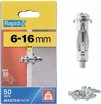 Rapid Metall-Hohlraumdübel 6-16mm, 40kg, 50 Stück (5001563)