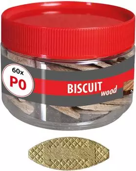 TOX Biscuit Wood P0 Holz-Flachd&uuml;bel, braun, 60 St&uuml;ck (015260201)