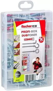 Fischer Profi-Box DuoPower D&uuml;bel- und Schrauben-Sortiment, 70-teilig (544399)