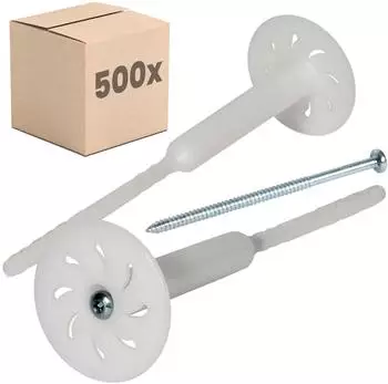 Protektor D&auml;mmstoff-Schraubd&uuml;bel &Oslash;8x200mm WDVS, verzinkte Stahlschraube, 500 St&uuml;ck