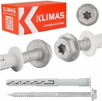 KLIMAS Rahmendübel Nylon Torx/Sechskant, 4-fach-Spreizung (KPR-FAST)