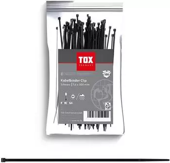TOX Kabelbinder Clip 300x7,6mm schwarz (099600031)
