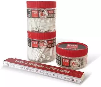 TOX Deco Allzweckdübel-Set 6/8/10mm mit Meterstab (01619112)