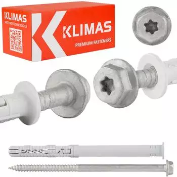 KLIMAS KPR-Fast K Rahmendübel 14x120mm Sechskant Torx (KPR-FAST K 14x120)