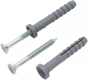 Protektor Schlagd&uuml;bel-Set Kreuzschlitz 6x40mm, 100 St&uuml;ck, Stahl silber