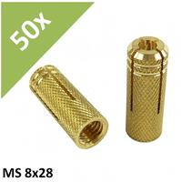 fischerwerke 78981_50ER, fischerwerke Fischer 50 St&uuml;ck Messingd&uuml;bel MS,