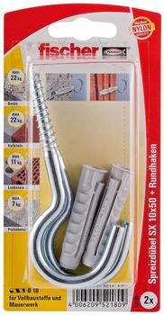 Fischer Spreizdübel mit Rundhaken SX 10 x 50 HV K (052180)
