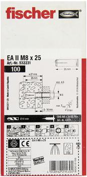 Fischer EA II M8x25 GVZ 100 St. 532231
