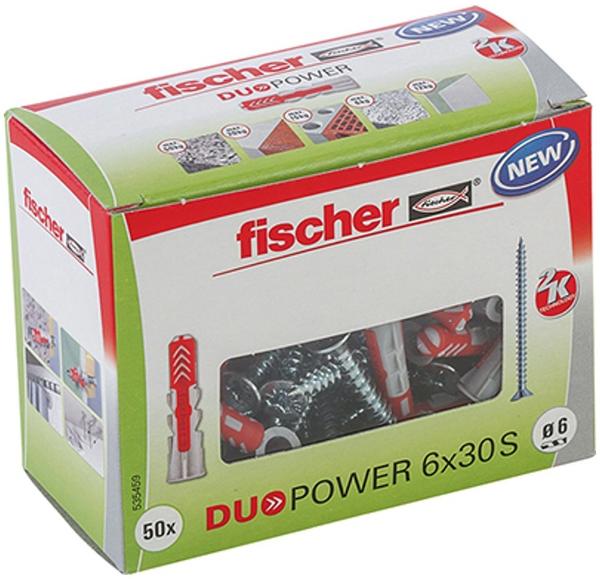 Fischer Duopower 6 x 30 S LD mit Schraube 50 Stück (535459)