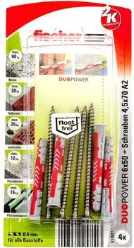 Fischer DuoPower 6 x 50 S A2 K 4 St.