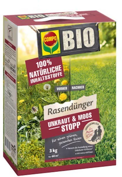 COMPO Bio Rasendünger Unkraut / Moos Stopp 3 kg