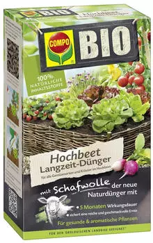 COMPO Hochbeet-Langzeitd&uuml;nger Bio mit Schafwolle 750 g