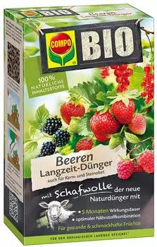 COMPO Beeren- & Obst-Langzeitd&uuml;nger Bio mit Schafwolle 2 kg