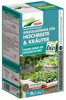 CUXIN DCM Hochbeetdünger Kräuterdünger 1,5 kg Gemüsedünger Beetdünger Obstdünger