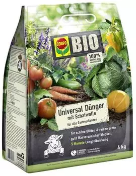 COMPO BIO Universal D&uuml;nger mit Schafwolle 4 kg