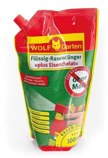 Wolf-Garten Flüssig-Rasendünger plus Eisen LM 100 R 1 Liter (Nachfüllpack)