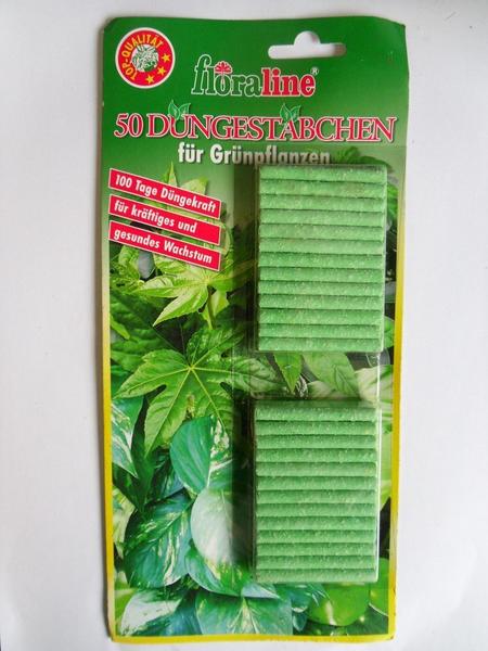 floraline Düngestäbchen für Grünpflanzen (50 Stück)