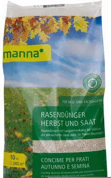 Manna Rasendünger Herbst 10 kg 340 m²
