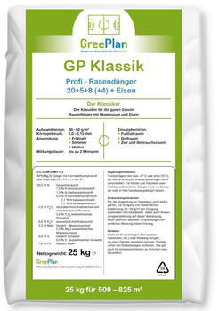 GreenPlan GP Klassik Rasendünger 25kg