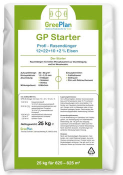 GreenPlan GP Starter Rasendünger 25kg