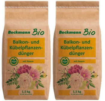Beckmann Balkon und Kübelpflanzendünger mit Neem 2 x 1,5 kg