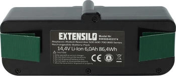 EXTENSILO 1x Akku kompatibel mit iRobot Roomba 895, 965, 896, 960, 980, 985, Series 800, Series 600(6000 mAh, 14,4 V, Li-Ion)