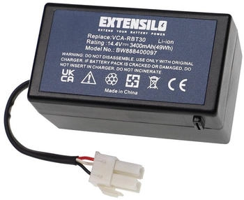 EXTENSILO passend für Samsung Navibot VCR8980, SR8981, SR8950, SR8980, VCR8940,-Akku Li-Ion 3400 mAh