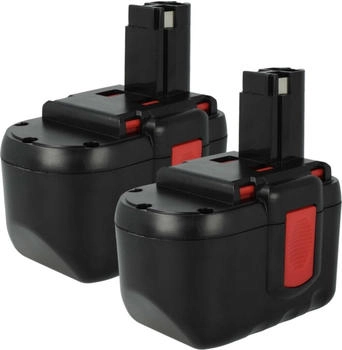vhbw 2x Akku Ersatz f&uuml;r Bosch 2607335509, 2607335448, 2607335268, 2607335280,, 2607335446, 2607335445 f&uuml;r(3000 mAh, NiMH, 24 V)