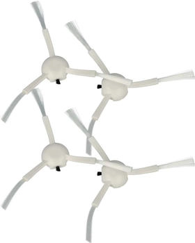 vhbw 4x Seitenbürste kompatibel mit Dreame D9 Max, D9, D10 Plus, D10s, D9 Mistral, F9 Mistral, F9 weiß