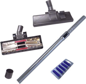 Hossi's Wholesale Chrom35mm Teleskoprohr kompatibel für Miele Black S711 im Set mitdöse und 5 Duftstäbchen