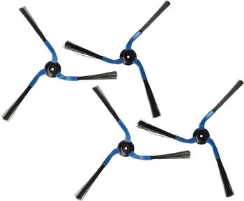 vhbw 4x Seitenbürste kompatibel mit Samsung Navibot SR8877, SR8895, SR8895 Silencio links/rechts, schwarz / blau