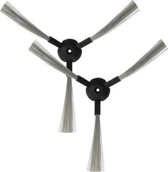 vhbw 2x Seitenbürste kompatibel mit Yoo Digital Iwip 1000, 600 schwarz / grau